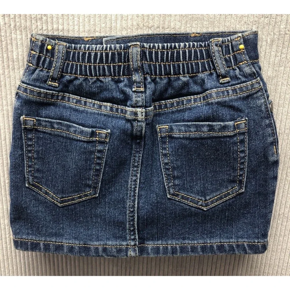The Children Place Girls Denim Skirt Size 3T Attached Shorts NWT